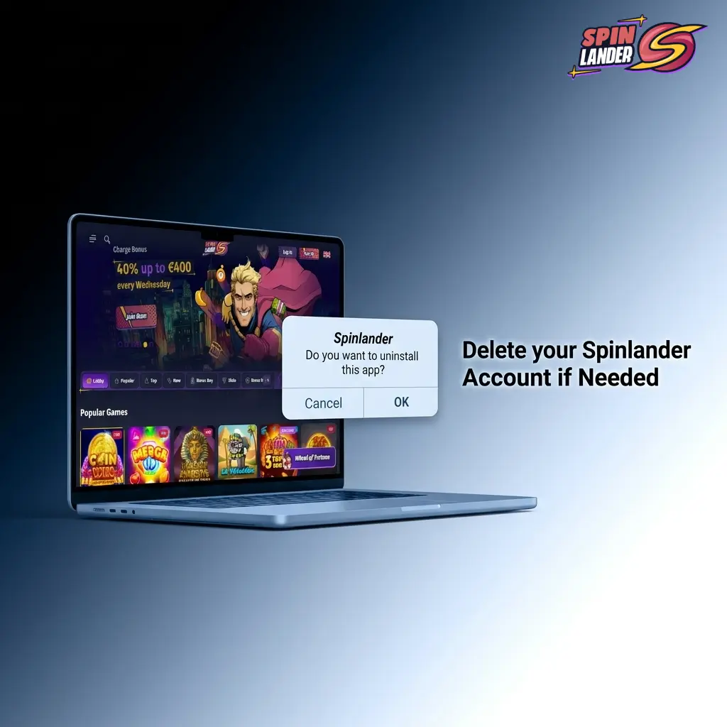 Step-by-step guide to deleting your Spinlander account through settings or customer support assistance
