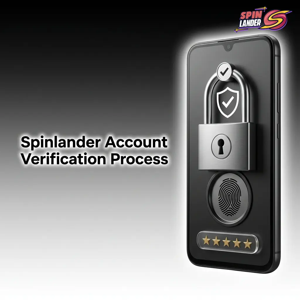 Spinlander account verification process showing identity, address, and payment method steps for Canadian players